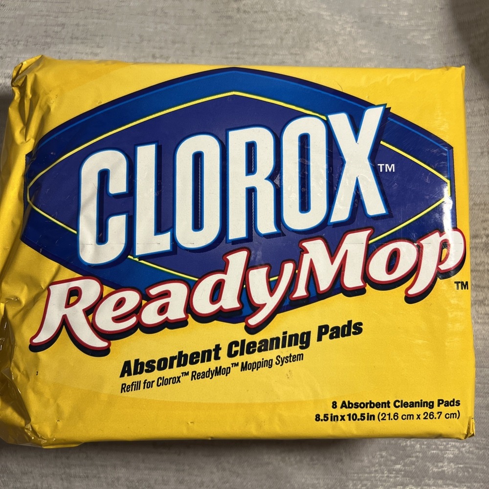 Clorox ReadyMop 8 Refill Pads Absorbent Mopping Pads 8.5x10.5" New Sealed 2001